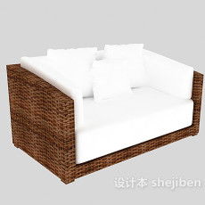 藤椅沙發(fā)3d模型下載